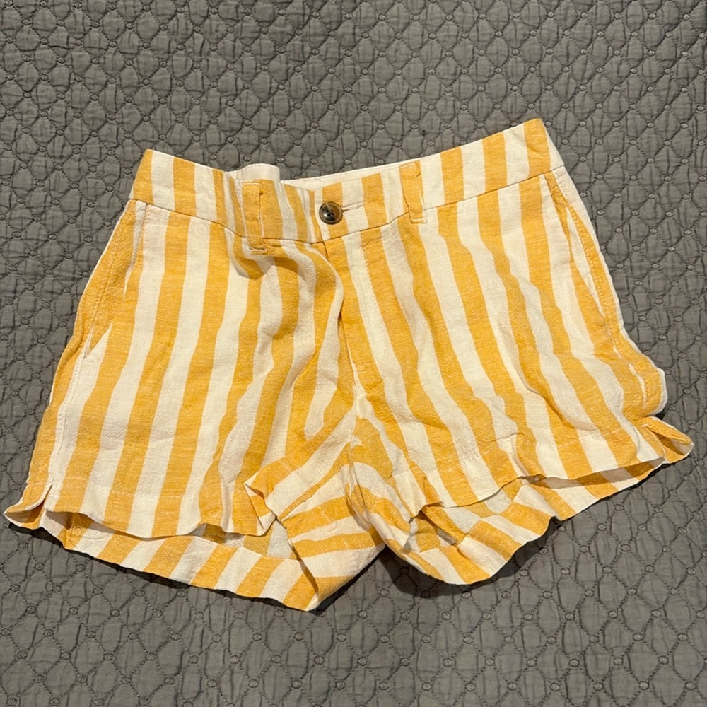 Old Navy linen blend shorts, summer striped size 4